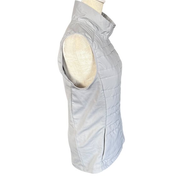 Nike Running light bluish gray sleeveless zip up puffer vest women's size small - Picture 3 of 11